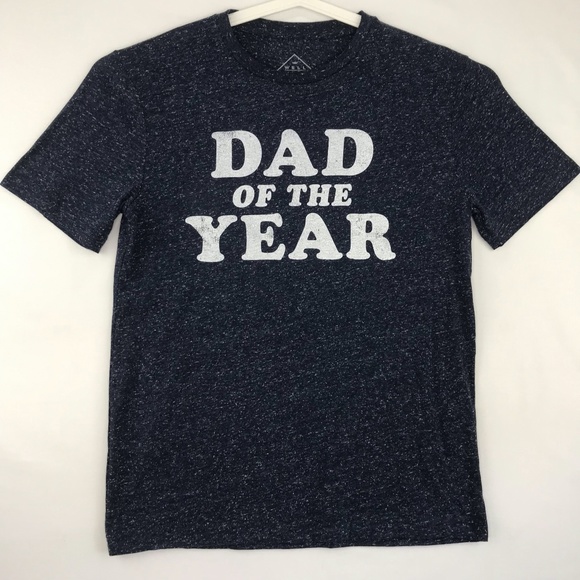 Well Worn Mens Medium Graphic Tee Shirt Dad of the Year Blue White Fathers Day - Picture 1 of 5